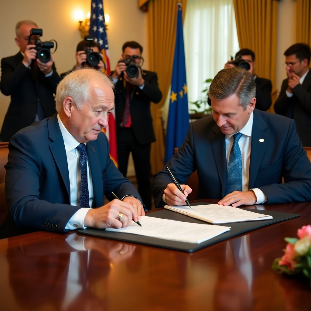 Firma de acuerdo internacional de FinanExpert